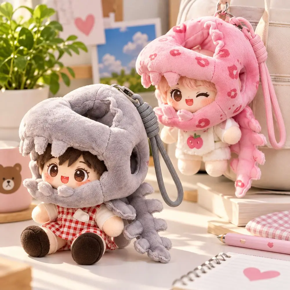 Cute Fabric Dinosaur Cover Open Mouth Shape Soft Dinosaur Headwear Gray Pink Options Hanging Loop Accessory Gifts