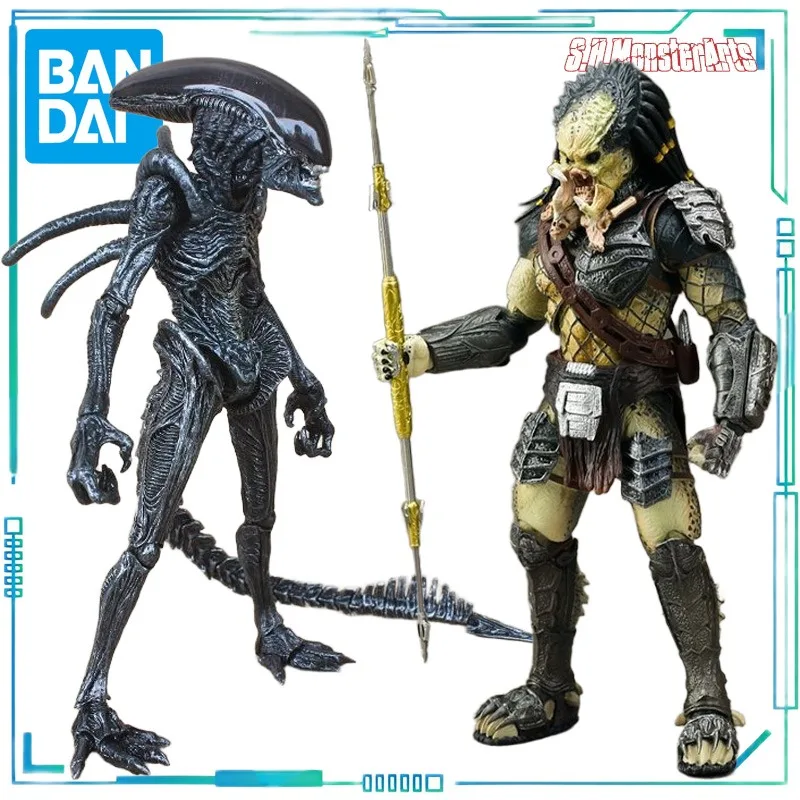 

BANDAI Genuine S.H.MonsterArts Series Normal Version of Alien Warrior AVPver, Iron Blooded Lone Wolf Готовая модель продукта игрушки