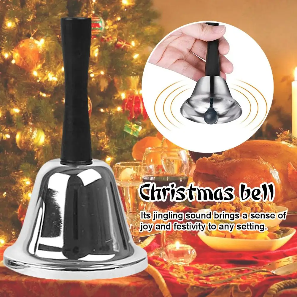 

Christmas Hand Bell Santa Claus Jingle Bells Gold Silver Restaurant Service Xmas Bell Handbell Supplies Decoration Call Sch Y4J3