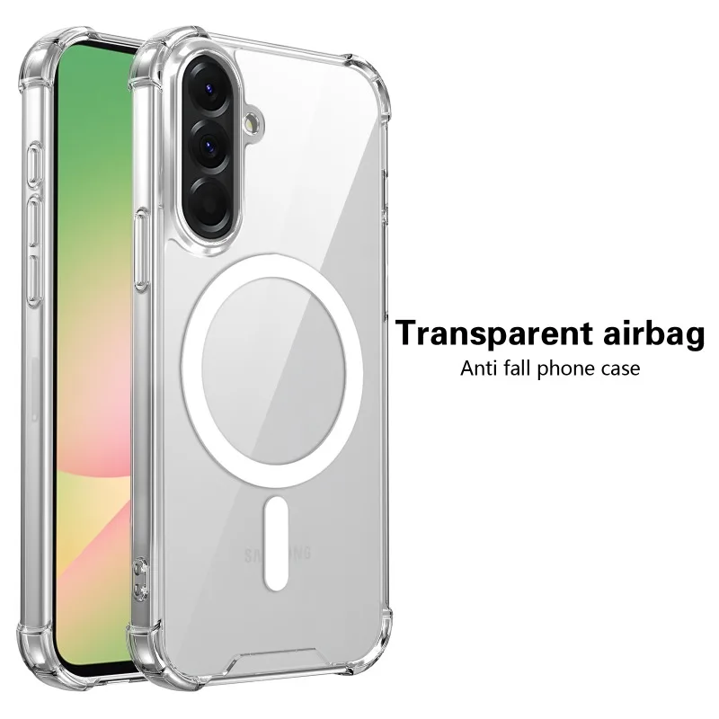 For Samsung Galaxy A57 A56 A55 A54 A37 A36 A35 A34 A27 A26 Case Magnetic Transparent Skin Feel Acrylic Cover Shockproof Funda
