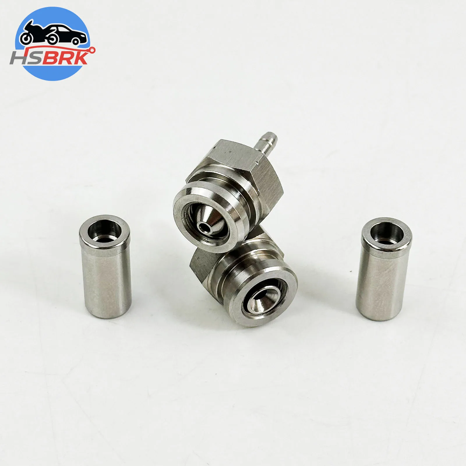 

Horn/round mouth M10 stainless steel brake oil pipe 0-degree straight head joint PTFE brake steel throat inner wire joint
