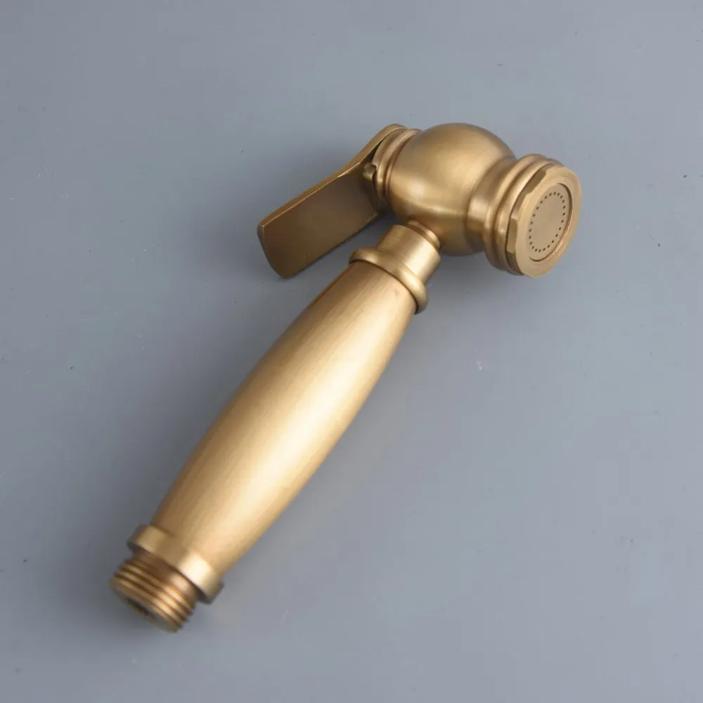 

Antique Brass High Pressure Hand Spray Handheld Shower head / Bathroom Accessory (Standard 1/2") ahh186