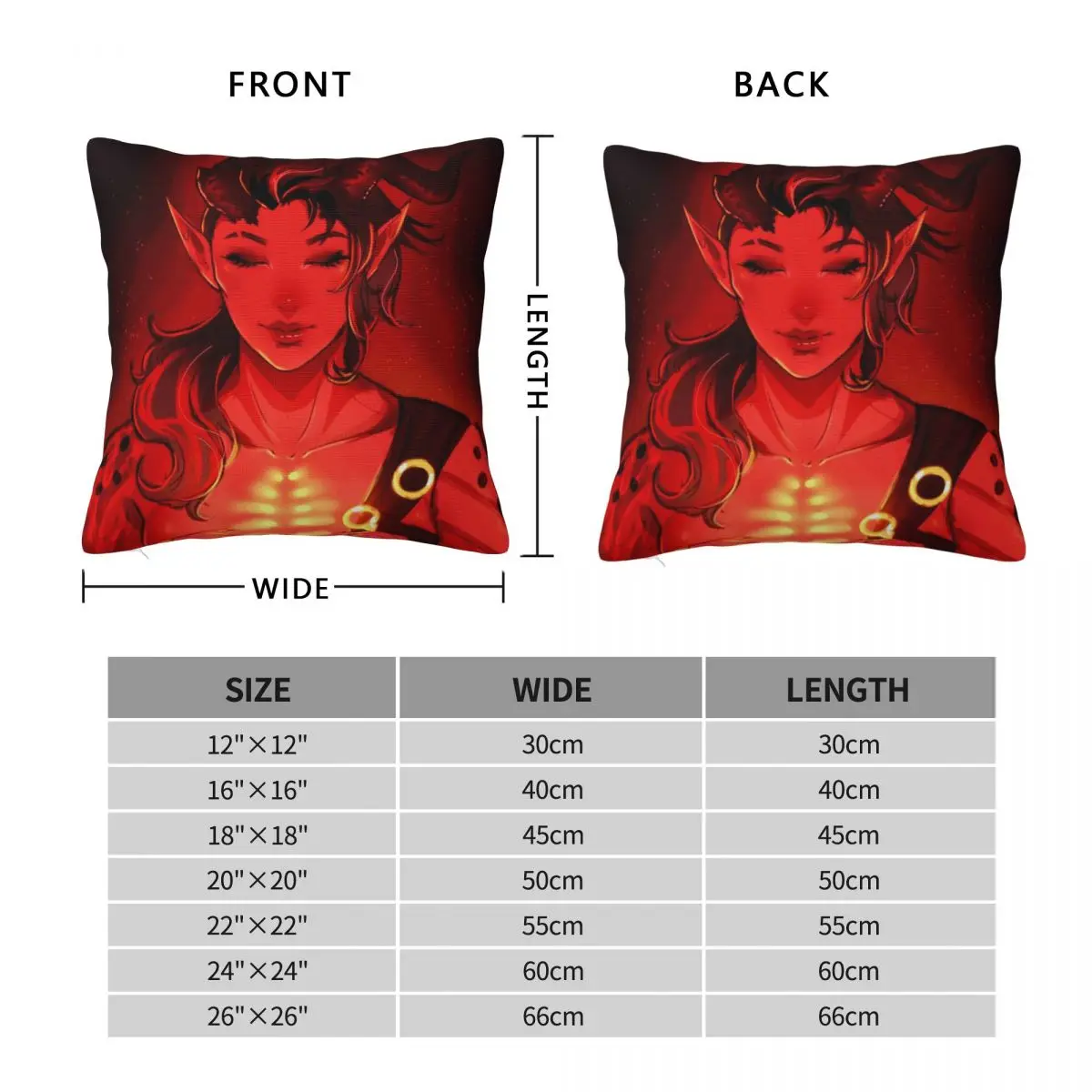 Light Karlach Baldur's Gate 3 Square Pillowcase Polyester Linen Velvet Pattern Zip Decor Bed Cushion Cover 18