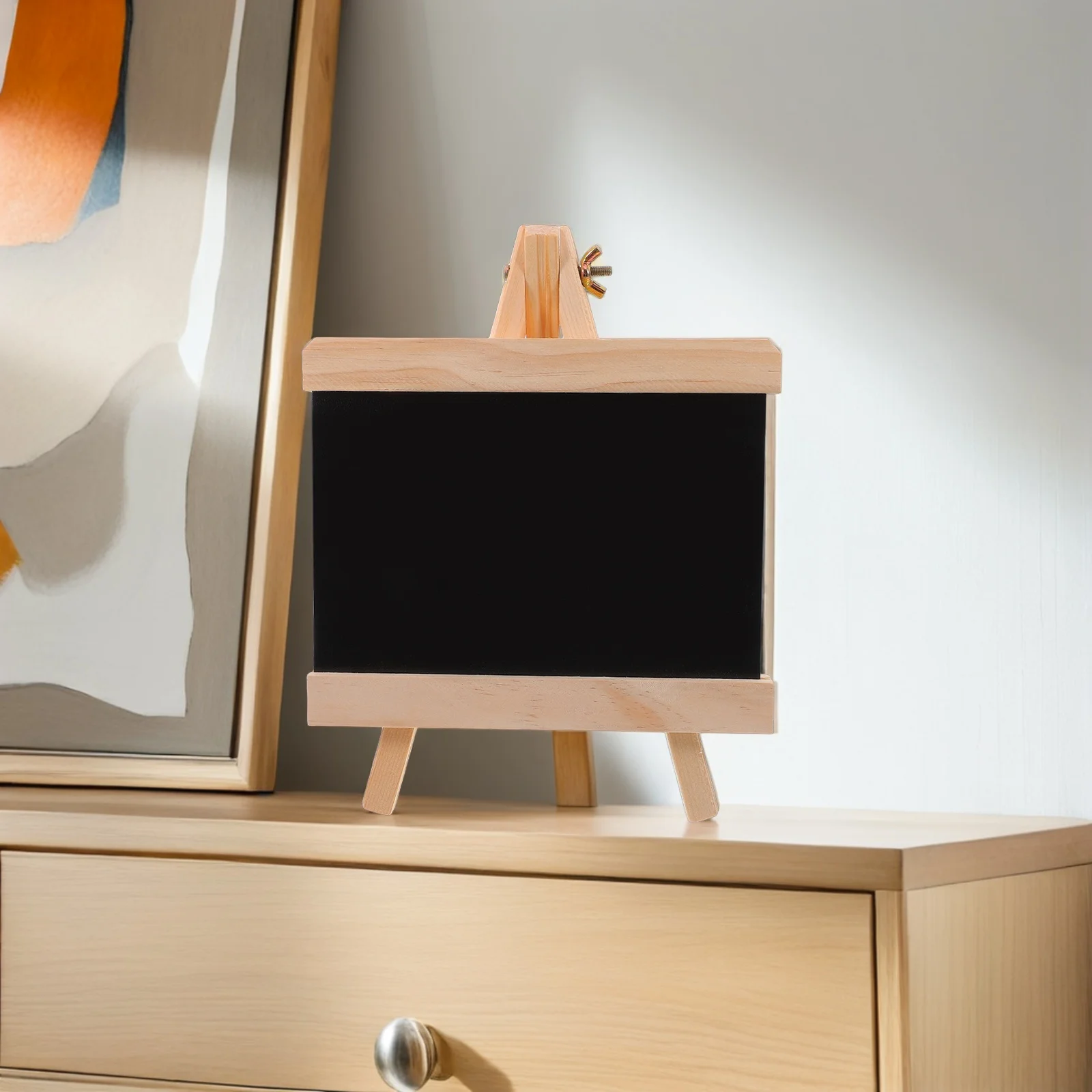 

Erasable Blackboard Menu Holder Stand Kitchen Desk Restaurant Office Wooden Chalkboard Sign Small Easel Display Board