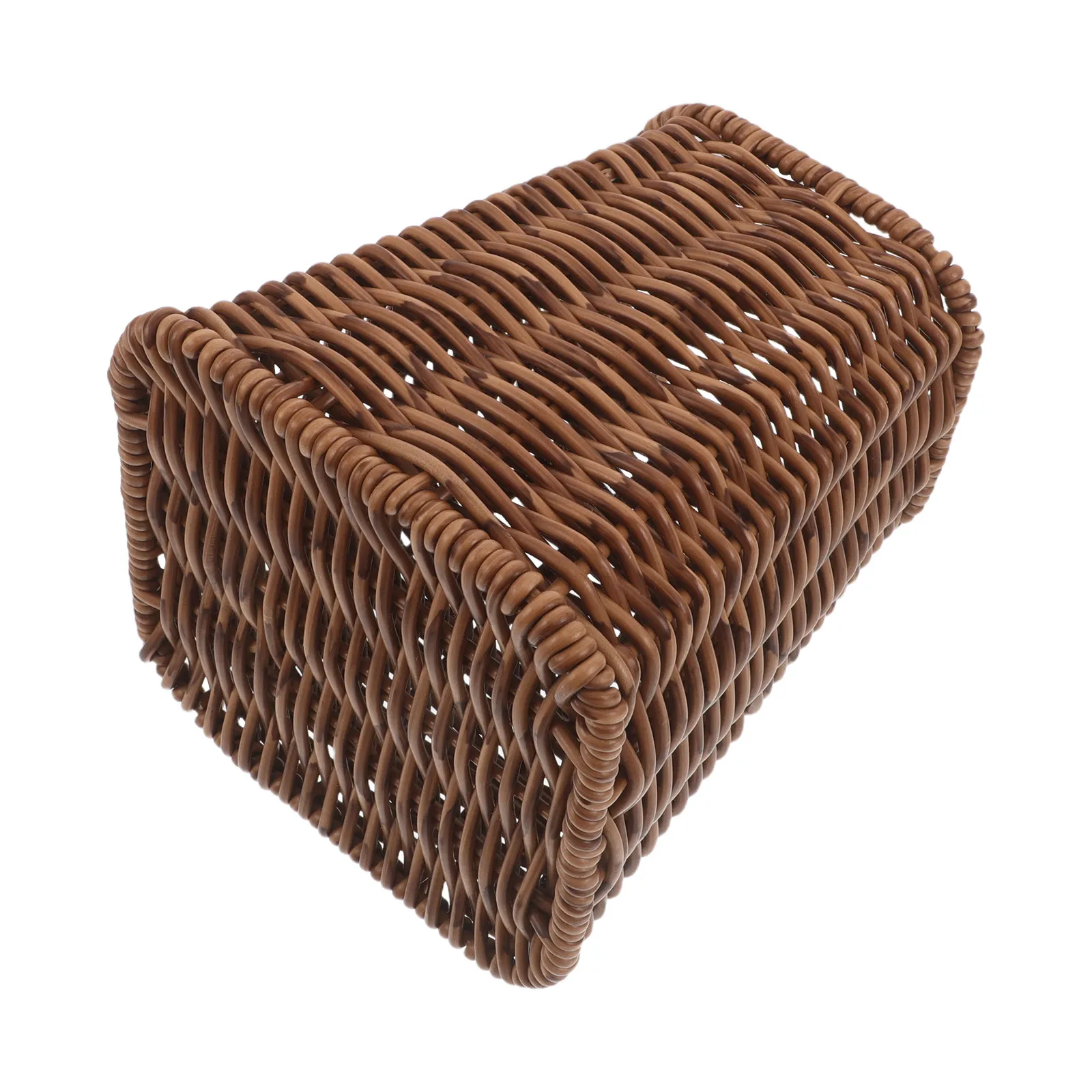 Vintage Imitation Rattan Cutlery Holder Kitchen Countertop Organizer Rustic Flatware Storage Basket Chopstick Holder Tableware