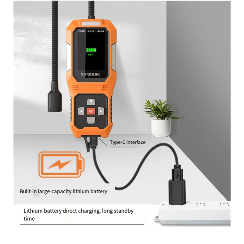 BTLIFE-كاشف تسرب الغاز الرقمي نطاق جزء في المليون إنذار مسموع/مرئي تنبيه أشباه الموصلات الاستشعار للبروبان وقابلات الغاز الطبيعية