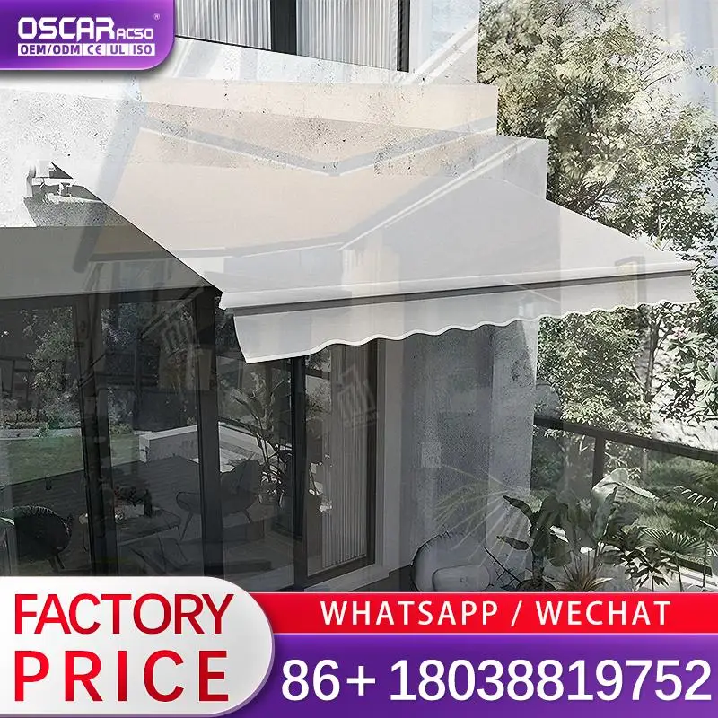 4*3M Motorized Retractable Full Cassette Awning Heavy Duty Aluminum Frame PC Material Canopy with Remote Control for Garden Pati