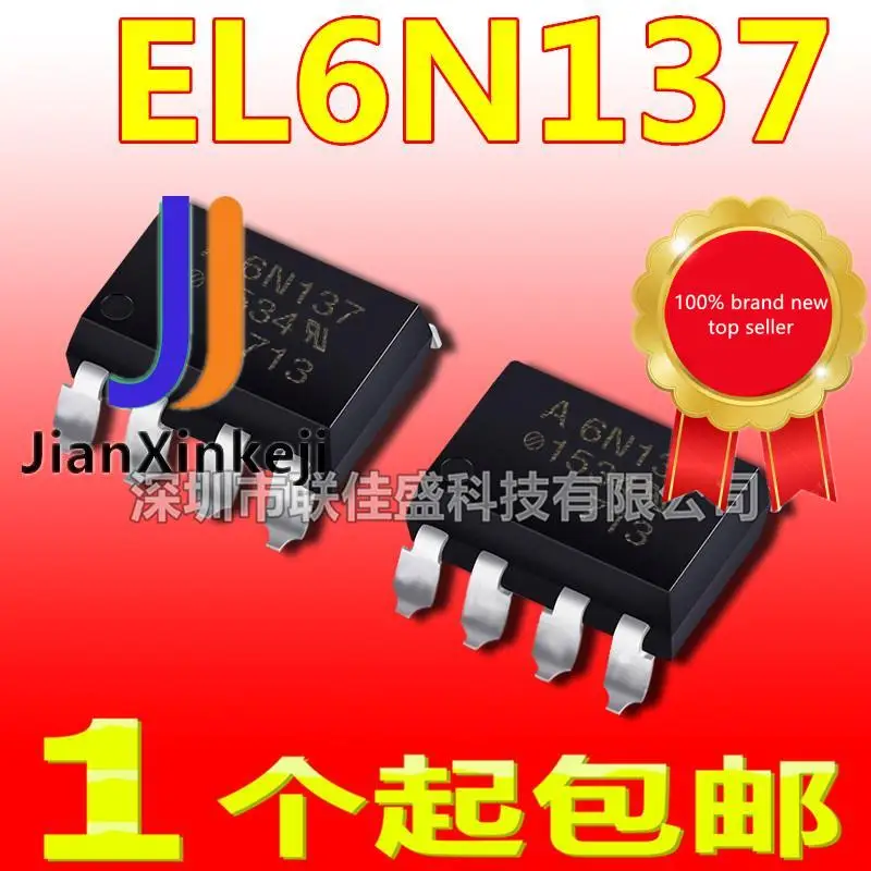 10Pcs 100% Original New In สต็อก EL6N137 6N137ความเร็วสูง Optocoupler Isolator ชิป IC SOP-8