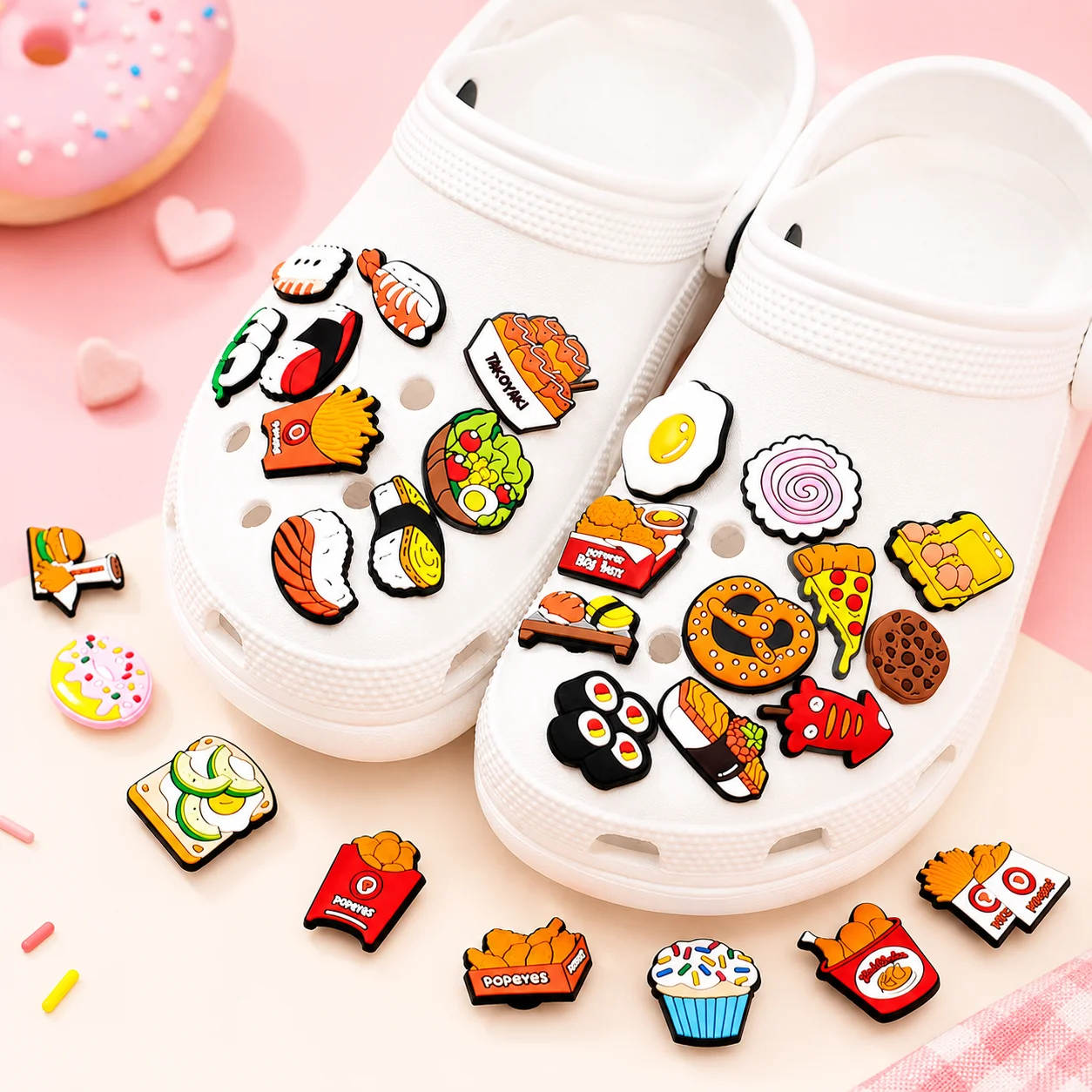 Baby Food With Chicken - 1/9/12pcs Cute Food Shoe Charms Sushi