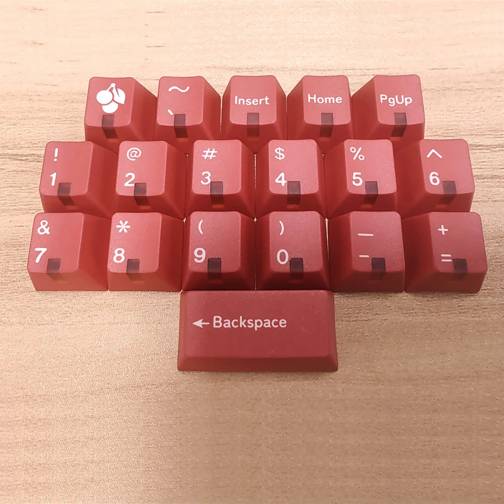 18 Keys Blue Alert Red Alert Digital Symbol Area Light Key cap R4 Profile PBT Dye Sublimation Retro Personalized Keycaps