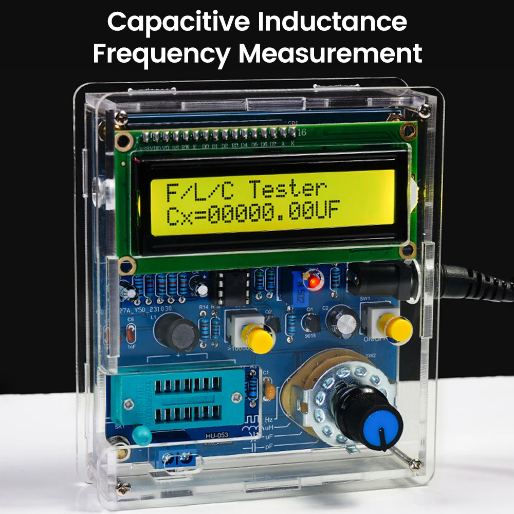 DC 5V Professional LCD Digital Inductance Capacitance Frequency Meter Inductor Capacitor  Tester DIY Kit with USB Data Cable