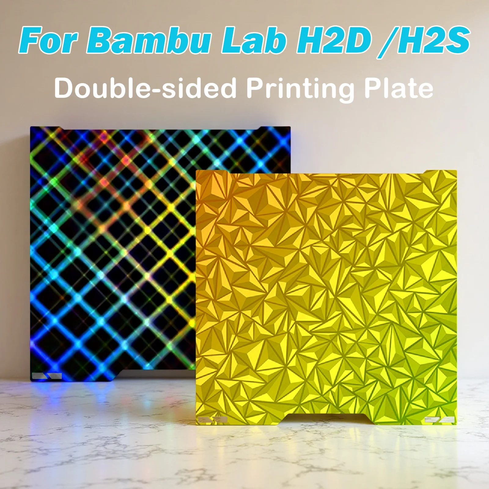 

Build Plate For H2S H2D Heat Bed Fiber Carbon Sheet PET PEI Textured Spring Steel Plate For Bambu Lab H2D 3D Printer BAMBULABS