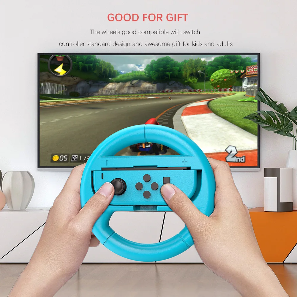 2 pcs/Lot NS Switch Gaming Accessories Racing Steering Wheels for Nintendo Switch OLED Joy con Controller NS Handle Grips