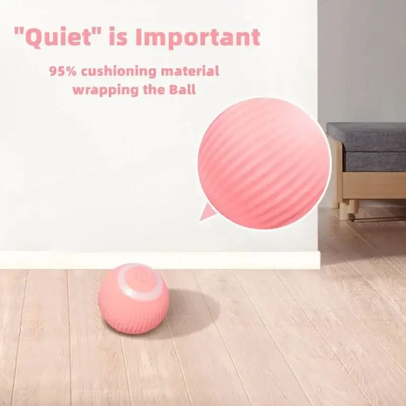 Juguetes de pelota rodante para gatos inteligentes, juguetes recargables para gatos, pelota de movimiento, juguetes para gatitos con movimiento para juegos interactivos en interiores