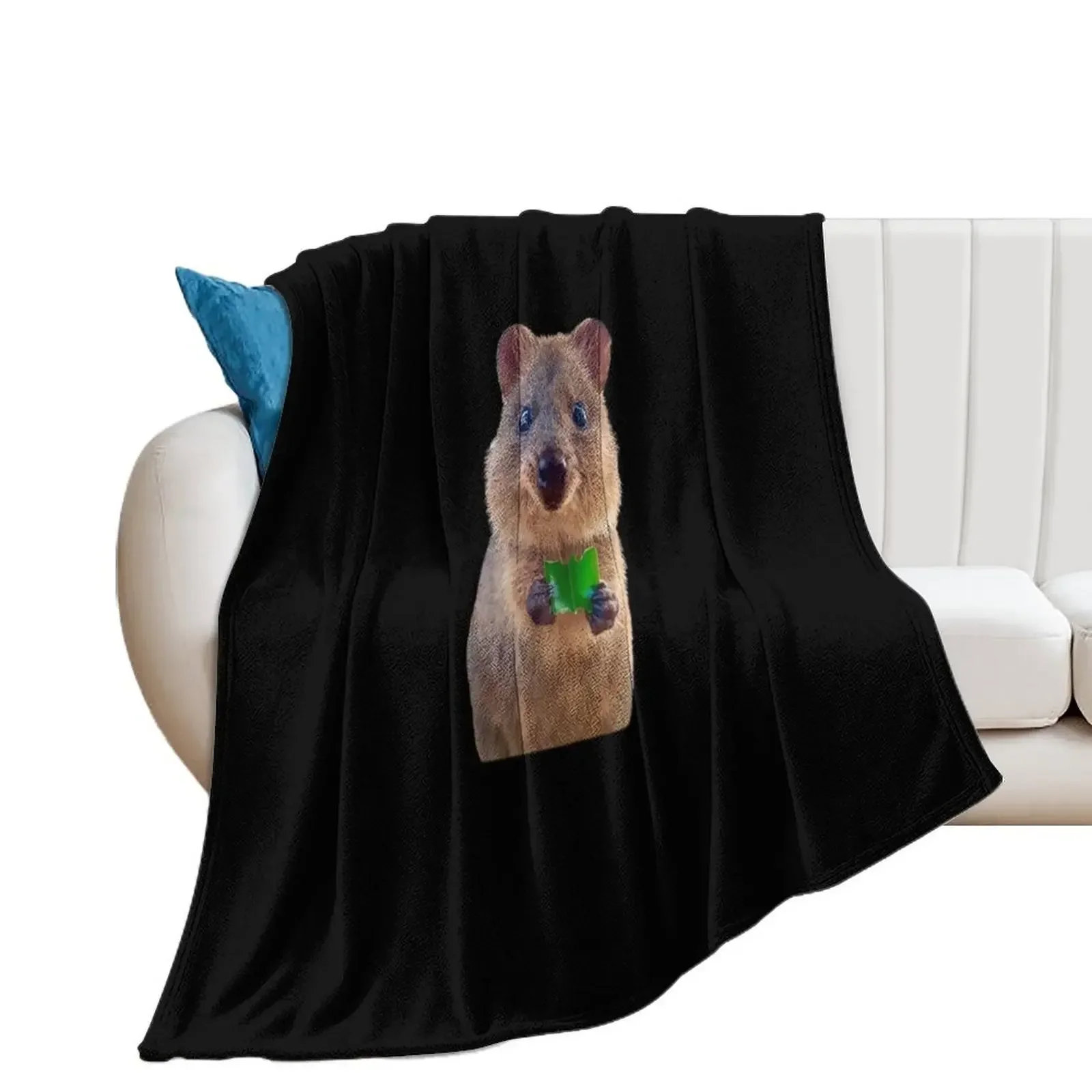 Quokka Throw Blanket Soft Plaid Polar blankets and throws Hairys Blankets