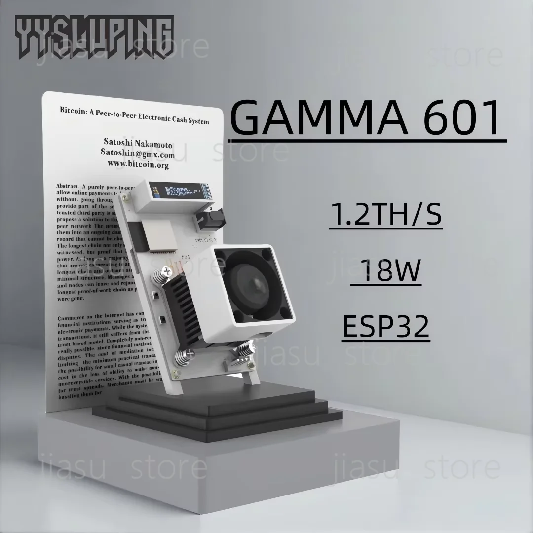 

Криптомайнер YYSLuping Bitaxe Gamma 601 для соло-майнинга Bitcoin, 1.2TH/s-1.5TH/s, чип BM1370 ASIC, низкое энергопотребление, Wi-Fi