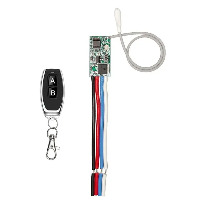 ABKS-2X 433Mhz DC 3.6-24V 1CH Relay Wireless RF Remote Control Switch Mini Module With Transmitter Type B