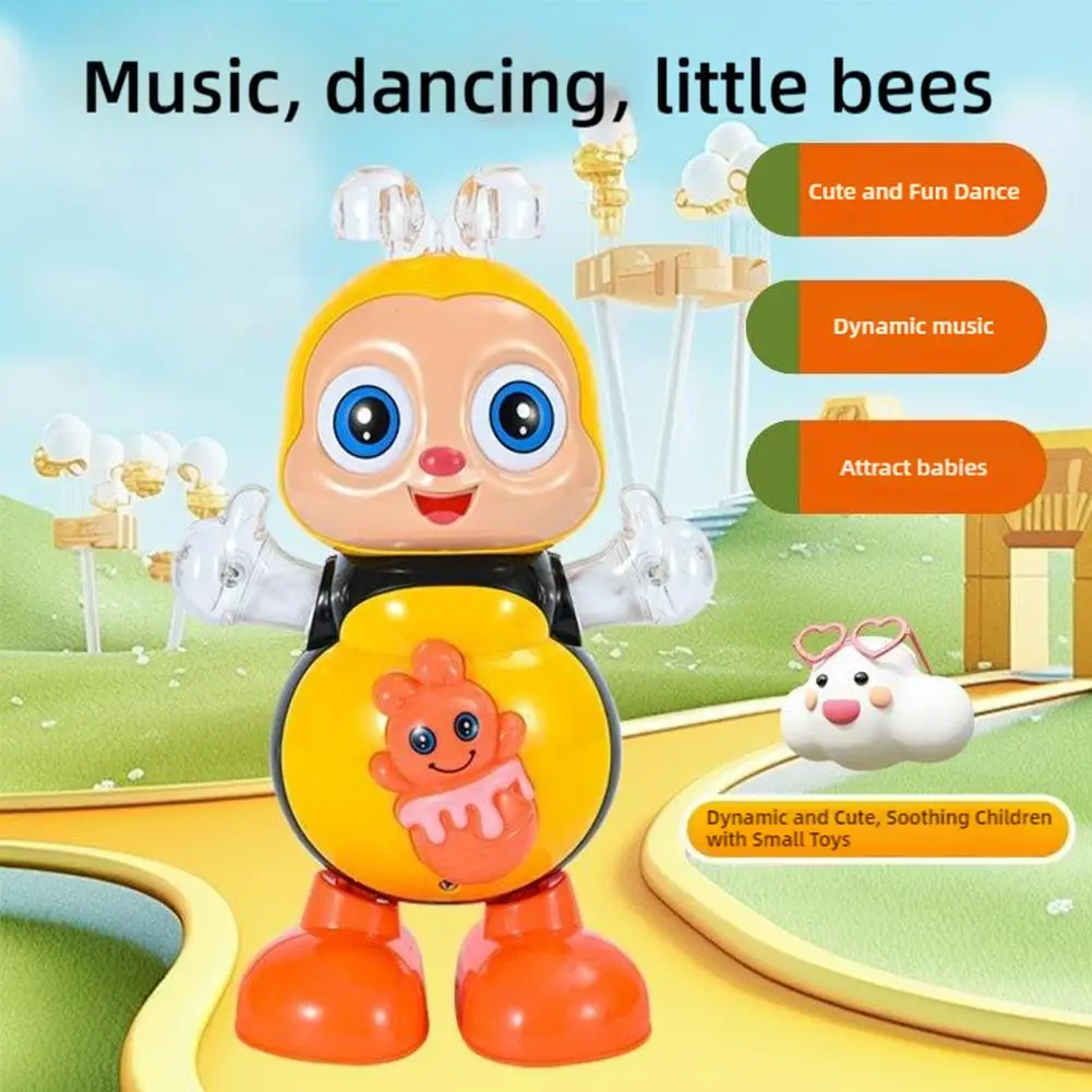 NEW Dancing Bee Electric Toys For Kids Swinging Bee Musical Dancing Bee Toy Electronic Cartoon Bee Preschool Learning Toys