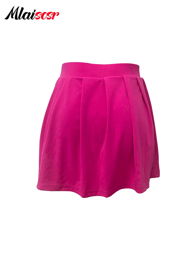 Mlaiscsr Gothic Style Pleated Punk Irregular Ring Shorts Skirt High Waist A-Line Harajuku Mini Pants Sexy Party Night Clubwear