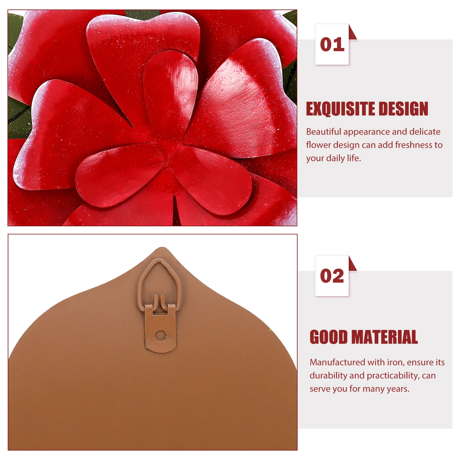 

Wrought Iron Rose Decorations Garden Decorate for outside Wall Flowers Outdoor Hanging