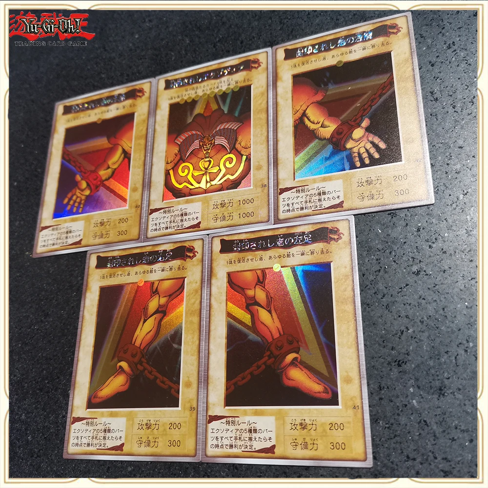 5PC/Set Anime Champion Card Boys Battle Game Toys Collectible Cards Christmas Birthday Gift Board Game Yu-Gi-Oh DIY ACG Exodia