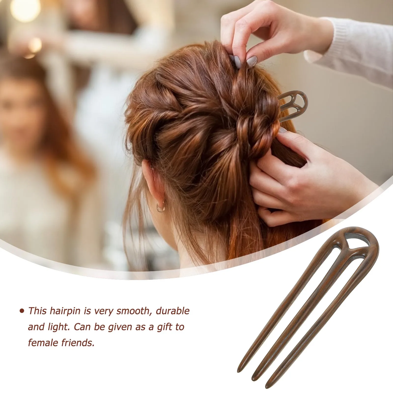 

Chinese Wooden Stick Fork Hairpin Retro Bun Stick For Women Thick Hair Decoration Wedding Party Prom Gift Hair Accessories