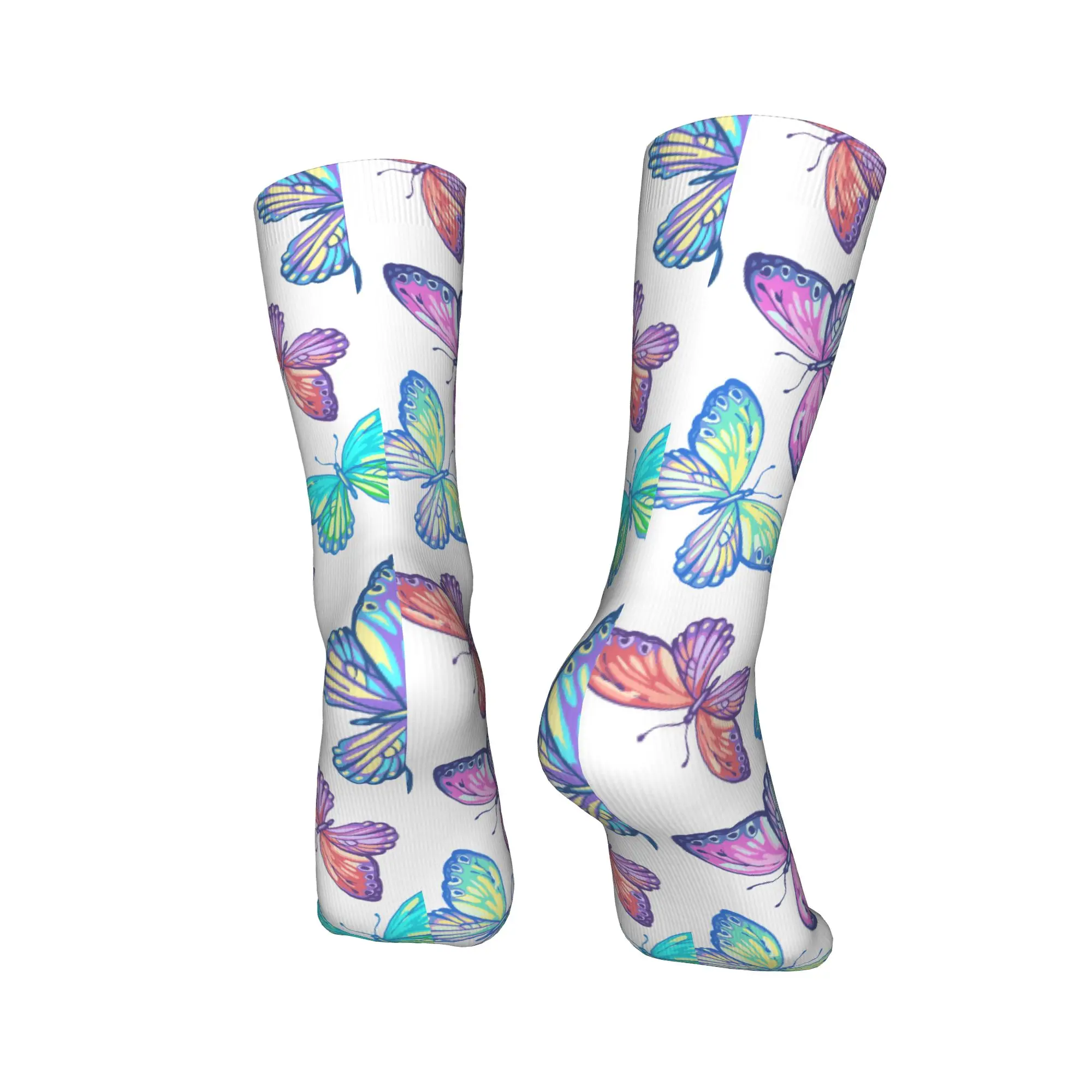 الملونة فراشة نمط الجوارب الرجال النساء البوليستر موضة الجوارب Harajuku الربيع الصيف الخريف الشتاء الأوسط جوارب أنبوبية الهدايا #2