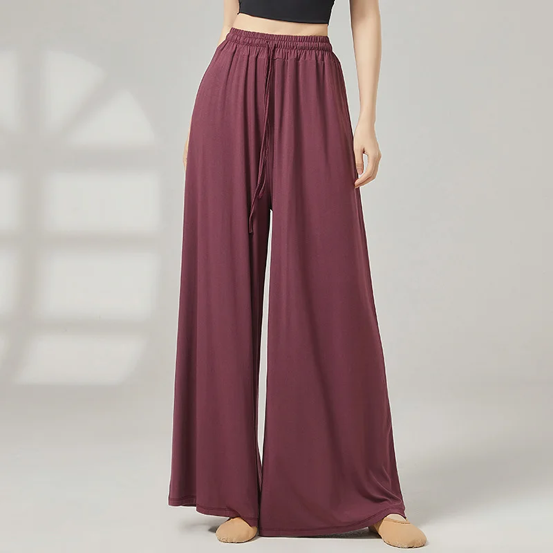 Women Loose Yoga Pants Soft Breathable Adult Modern Dance Wear Classical Dance Training Costume Female Belly Dance Wide Leg Pant