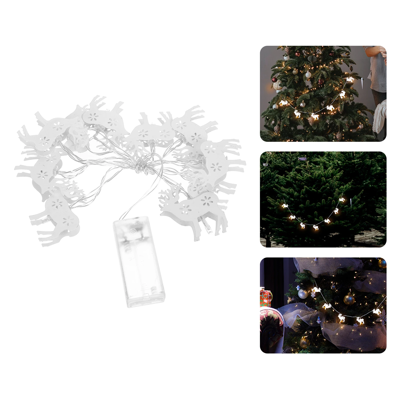 1 قطعة إِلْكَة عيد الميلاد على شكل سلسلة ضوء عيد الميلاد نمط مصباح الديكور الدافئة LED جو احتفالي سلسلة ضوء عيد الميلاد نمط مصباح #1