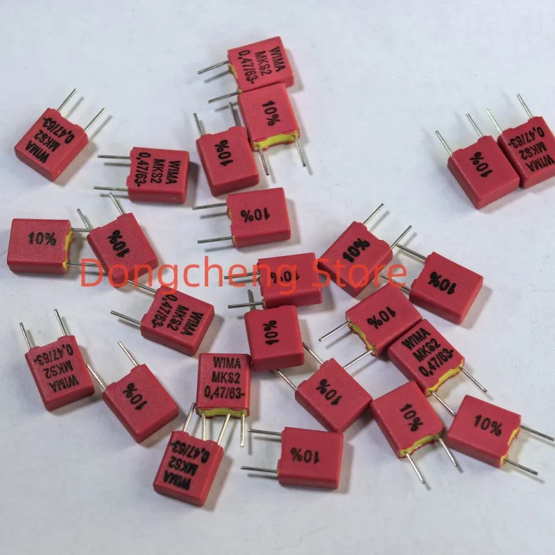 5PCS/20PCS/50PCS 100％ New Original WIMA MKS2 0.47UF 47K63 63V 63v0.47UF 10% foil film capacitor 470nF 474 Foot distance 5MM