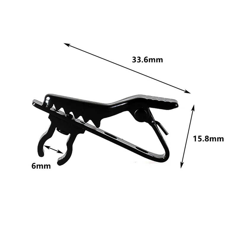 ABKQ-마이크 라펠 클램프 마이크 케이블 홀더 클립 악어 클립 안정적인 고정을 위한 오디오 녹음 향상