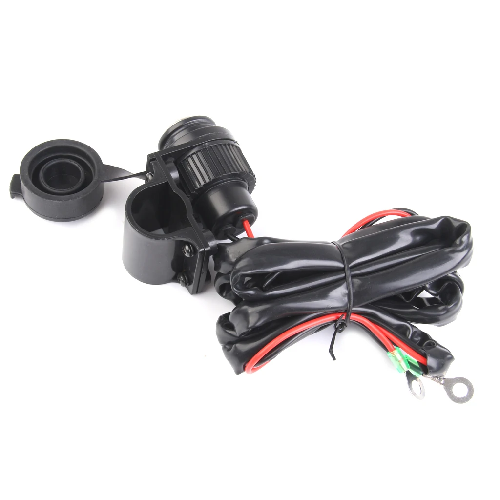 12V Waterproof Motorcycle Cigarette Lighter Power Supply Outlet Socket for Motorbike Electric Tools