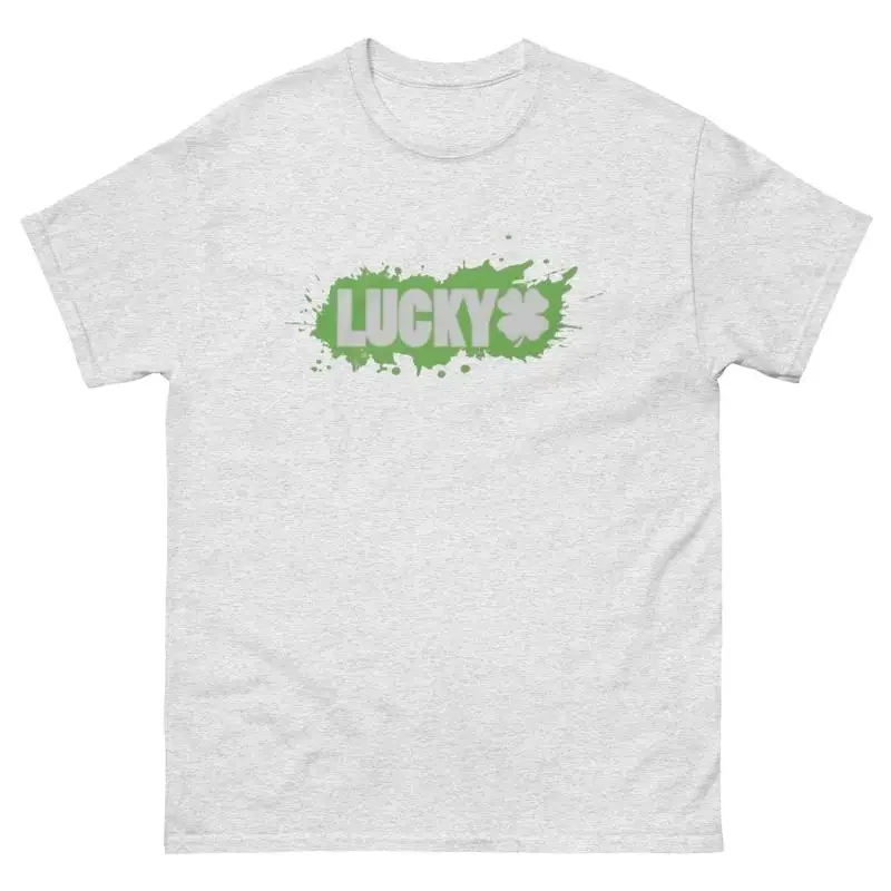 Lucky Skate Four Leaf Clover Retro 90S Skateboarding Skater T Shirt Design
