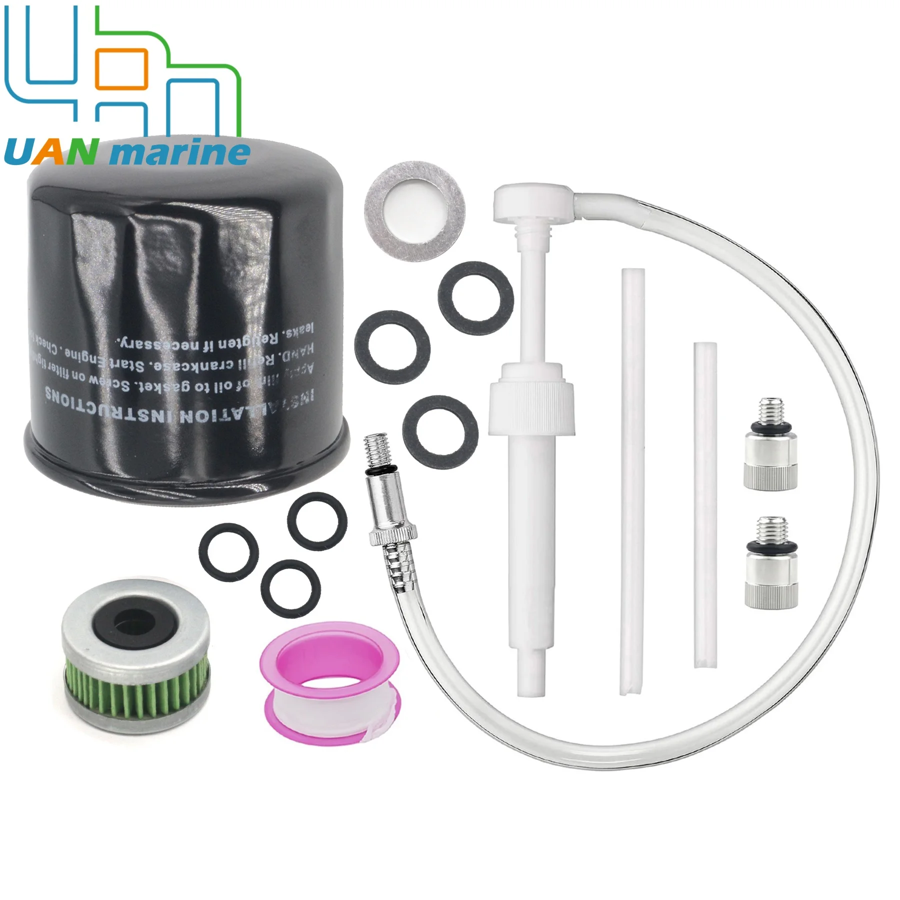 Oil Filter & Fuel Filter W/ Gasket Change Service Kit Fits for Honda Outboard Engines BF40 BF50 BF60 15400-PM3-405 16911-ZZ5-003 - view 6