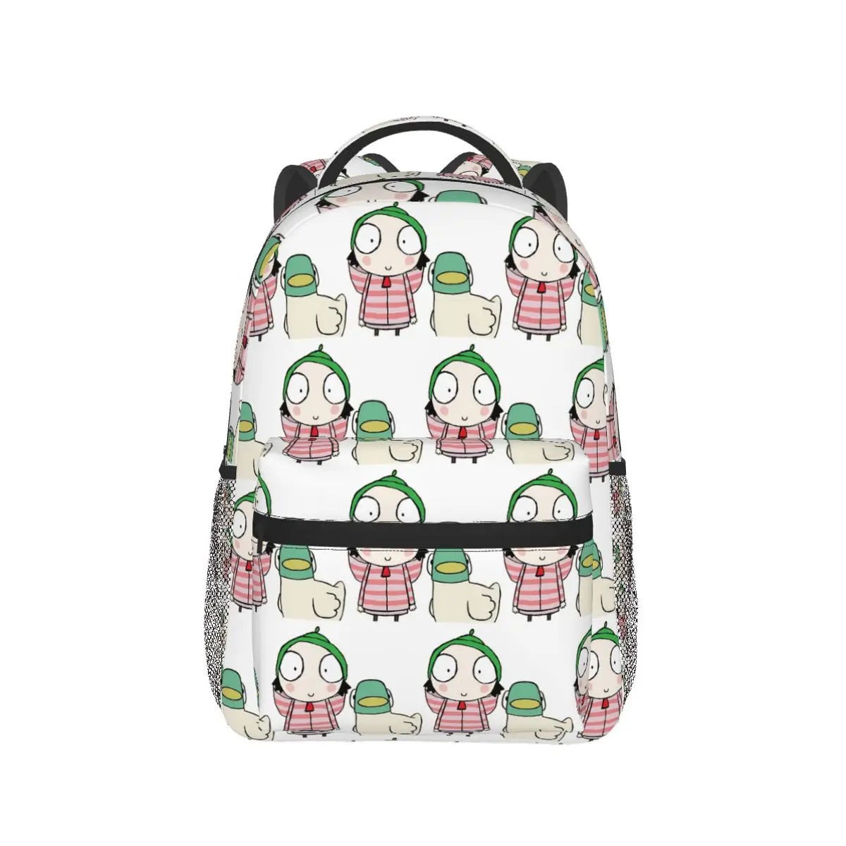 Friend And Girl Pet Cute Her Duck Little Student Backpack School Bag Hiking Travel Daypack Fashion Bookbag Shoulder Bags