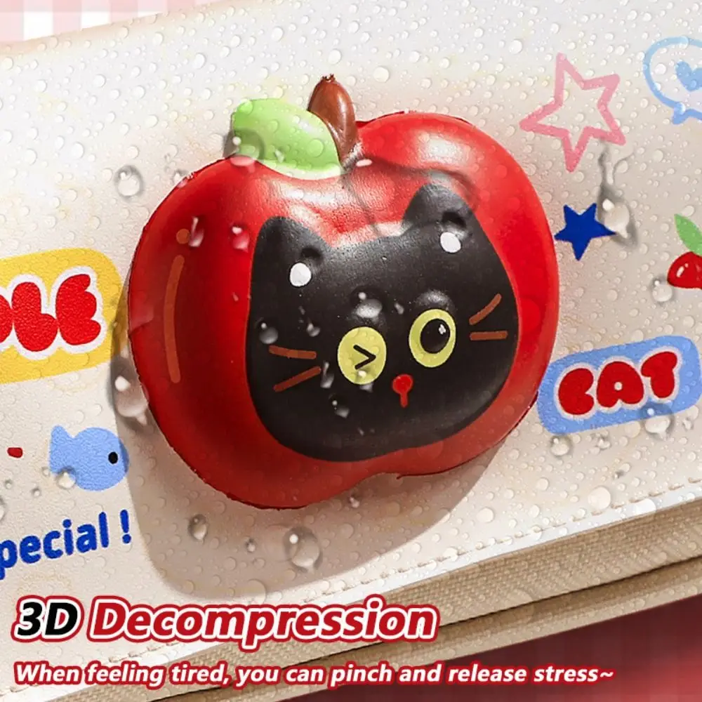 Cute Black Cat Decompression Pen Bag 3D Decompression Three-Layer Pencil Case Handheld Large Capacity Pen Box Gift