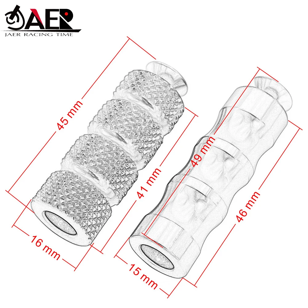 Motorcycle CNC Universal M6 Racing Gear Shift Lever Peg Brake Pedal Shifter Foot Pegs Motorbike Footrests Footpeg