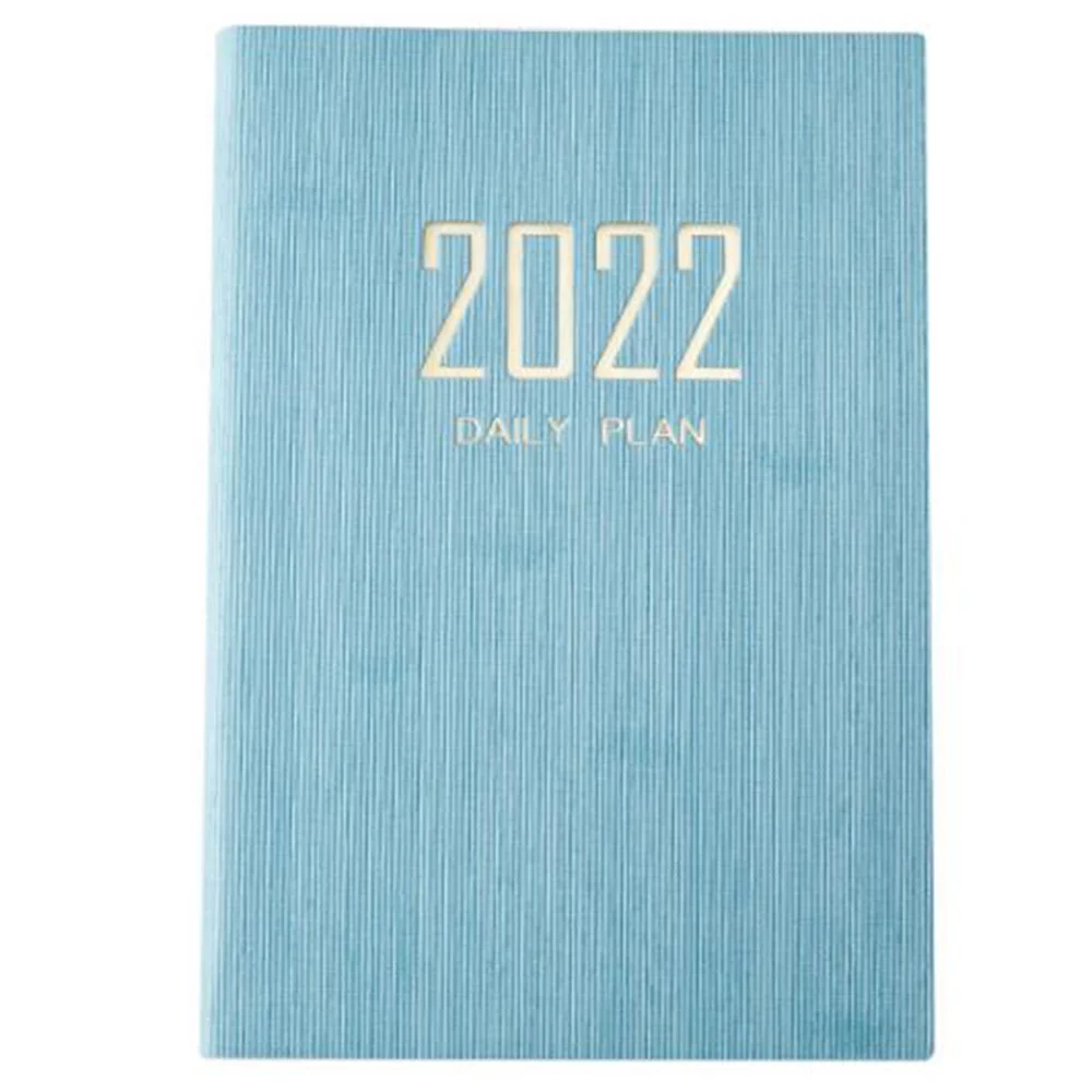 A5 Diary Portable Notebook Journal Double Side Notepad PU Cover Booklet School Office Supplie,Light Blue