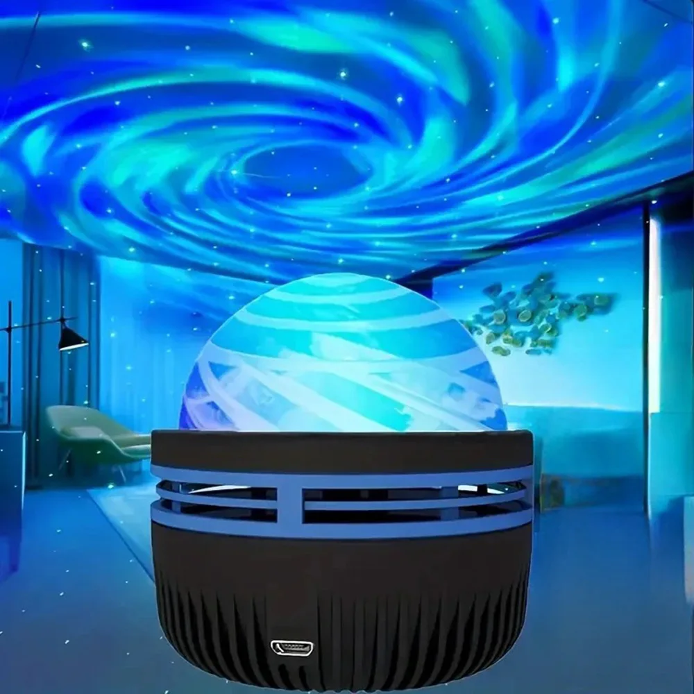 USB Starry Nebula Projection Lamp with Remote Control Bedroom Atmosphere Night Light Projector for Kids Adult Party Gift