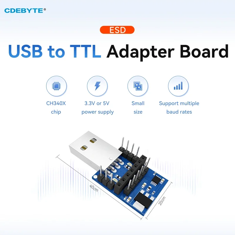 CDEBYTE USB UART CP2102 E15-USB-T2-V2.0 UART USB to TTL 3.3V 5V Wireless Test Board Adapter For RF Serial Module