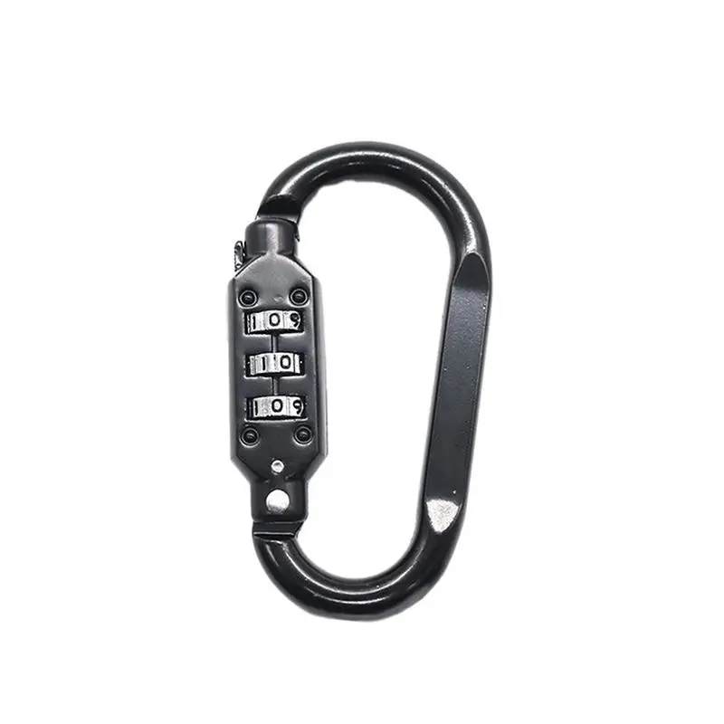 Aluminum Alloy Combination Lock Padlock Buckle Gourd Shape Waterproof Anti Theft Hook for Helmet Basket Luggage Security