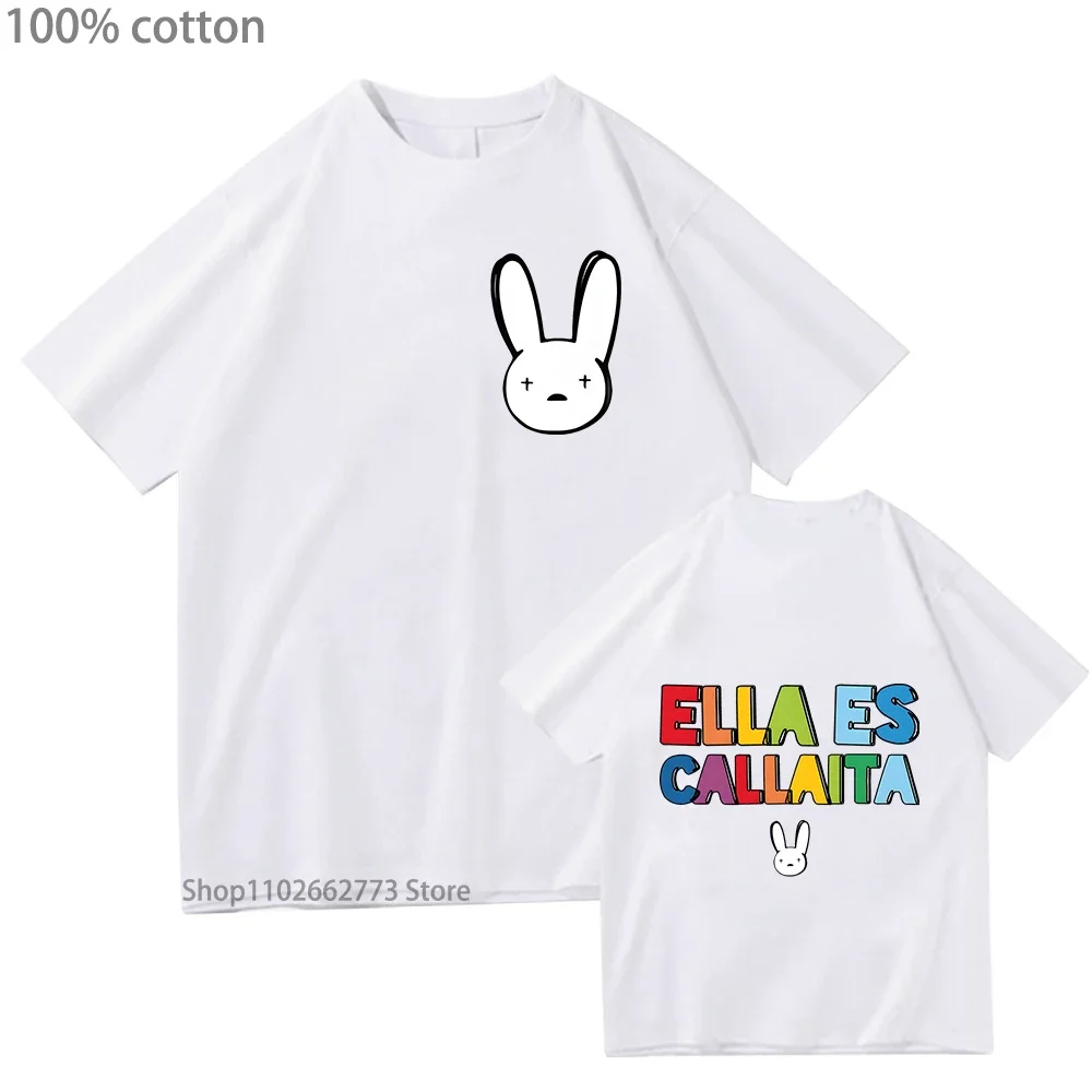 سيئة الأرنب تي شيرت الهيب هوب الملابس 100% القطن النساء الصيف تي شيرت لينة تي شيرت النساء الرجال Un Verano Sin Ti الجرافيك تي شيرت