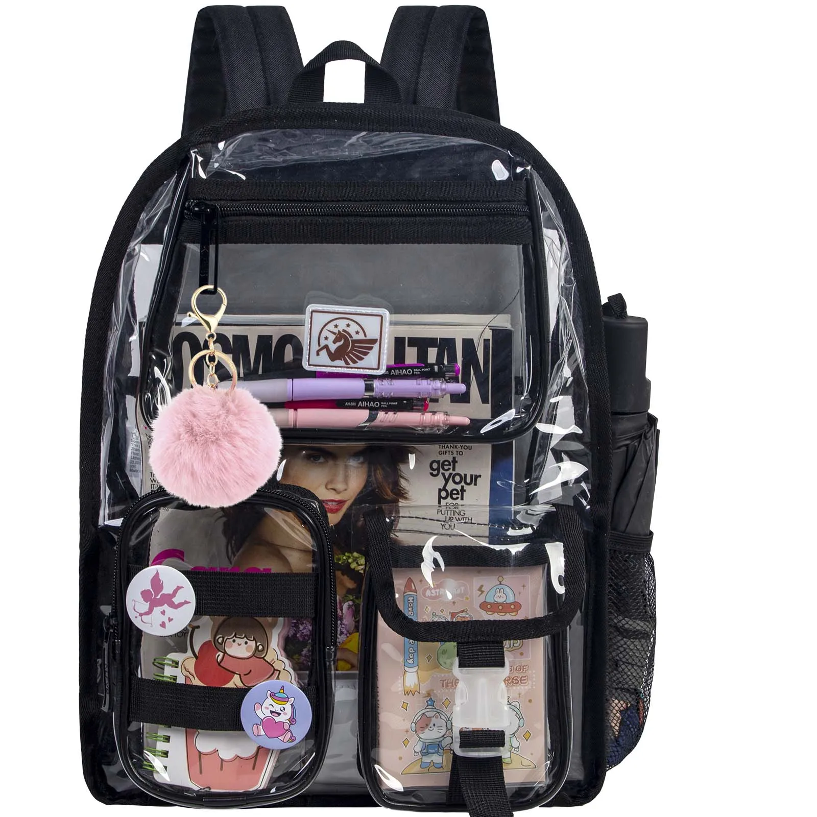 Clear Backpack, Heavy Duty Transparent Bookbag for Women and Men