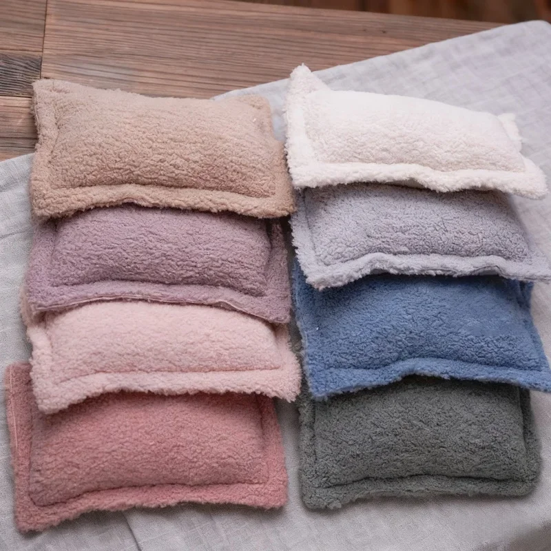 

Реквизит для фотосъемки новорожденных, мягкая хлопковая однотонная подушка, необходимые аксессуары для студийной съемки для детских фотографий