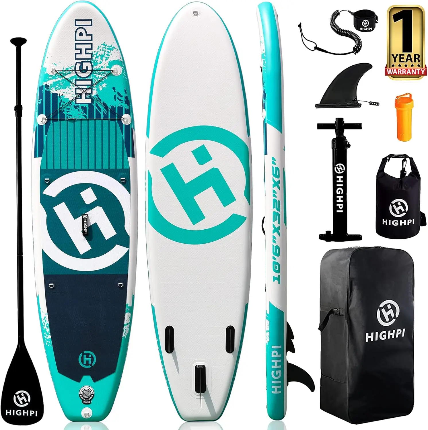 Inflatable Stand Up Paddle Board 10'6''/11' Premium SUP W Accessories & Backpack, Wide Stance, Surf Control, Non-Slip Deck