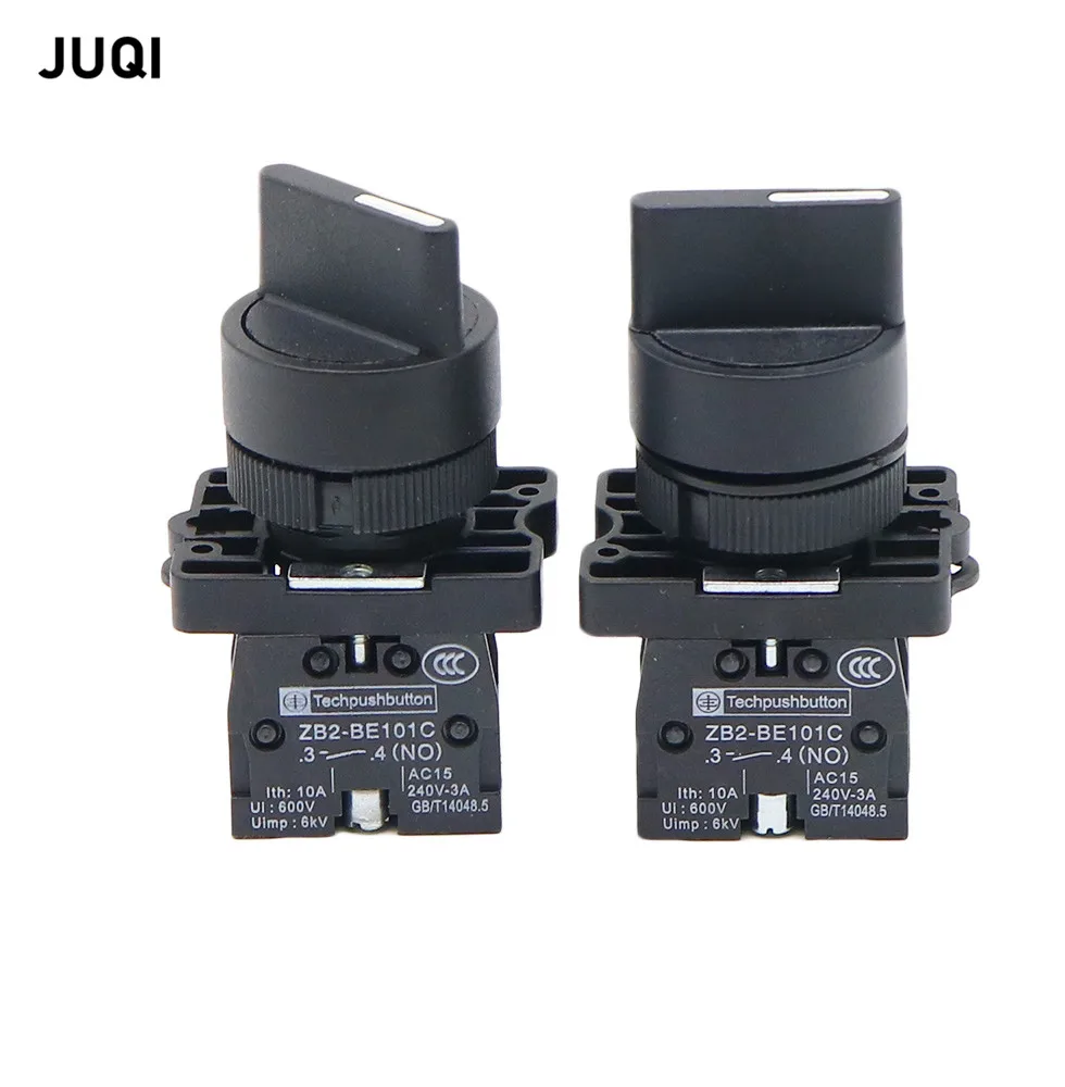 22mm XB2-ED21/XB2-ED33 Knob switch 2/3 Positions Latching Self-Locking Selector Knob Switch 10A/600V Rotary switch