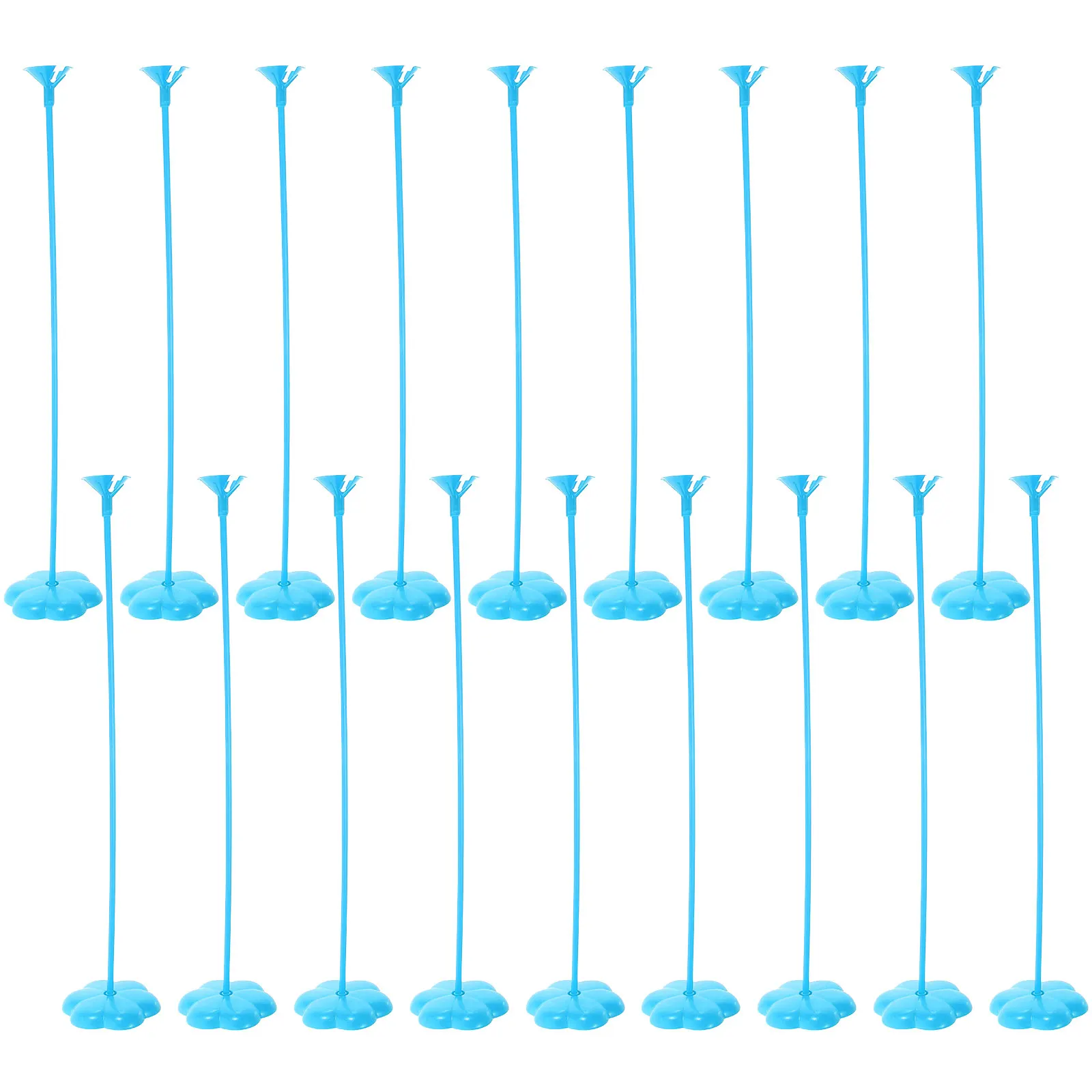 

50 Pcs Balloon Sticks Holder Base Sticks 40cm Blue Plastic Party Centerpieces Decor Reusable Smooth Balloon Holder Kit