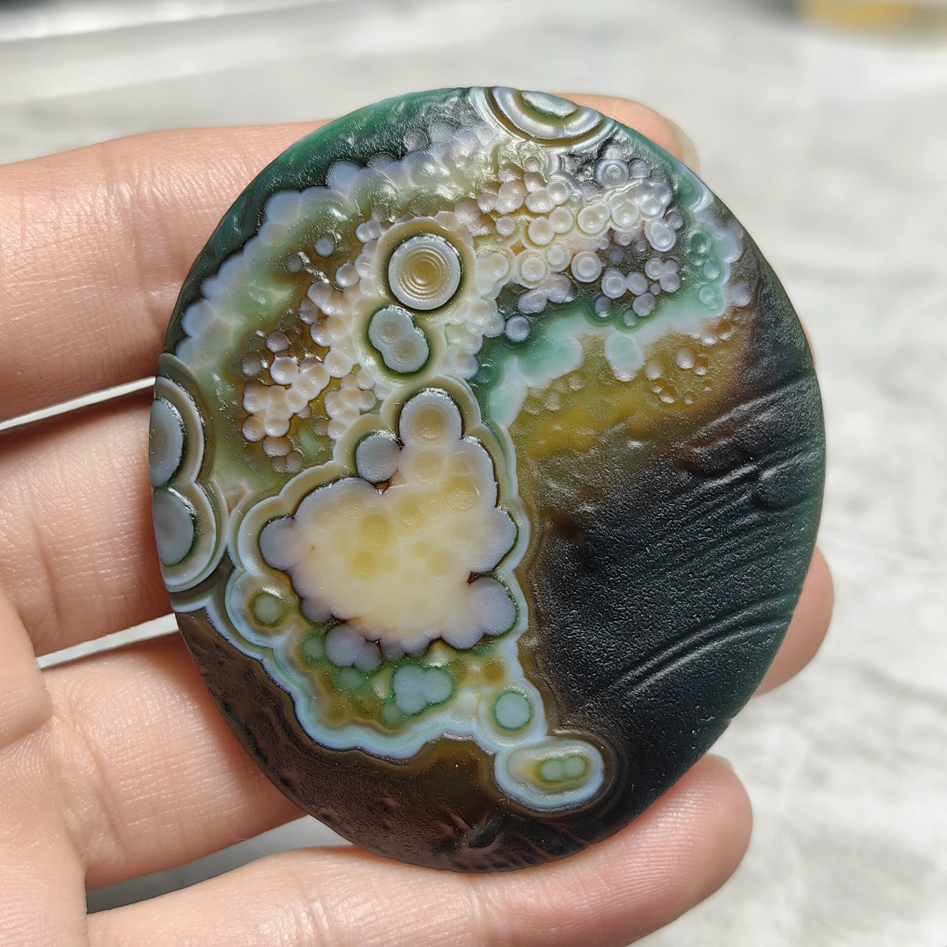 Pure Natural Divine Eye Agate Gobi Rough Stone Palm Stones Mineral Specimen Good Luck Talisman DIY Jewelry Making Home Decor