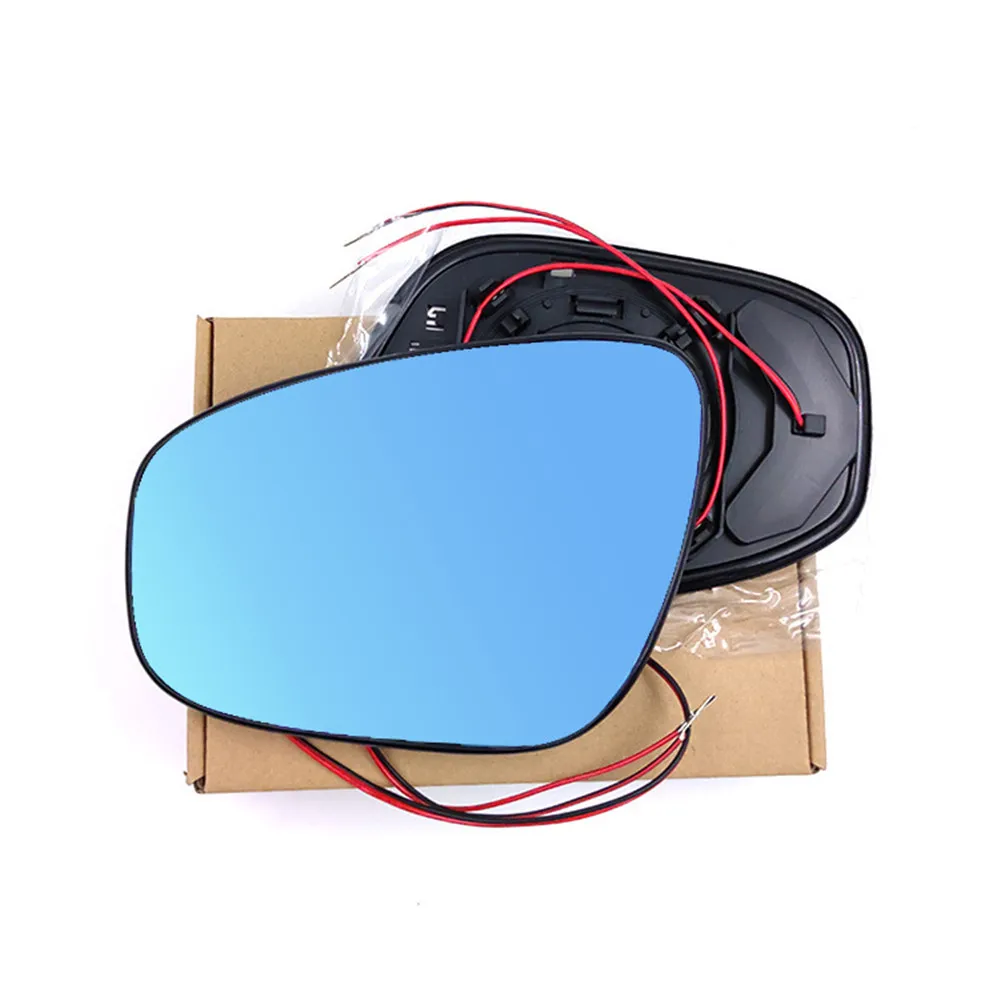 July King Car Rearview Mirror Lens compatible with Toyota Crown 210, Blue Mirror, Turn Lights, Anti-glare, Heat Demisting