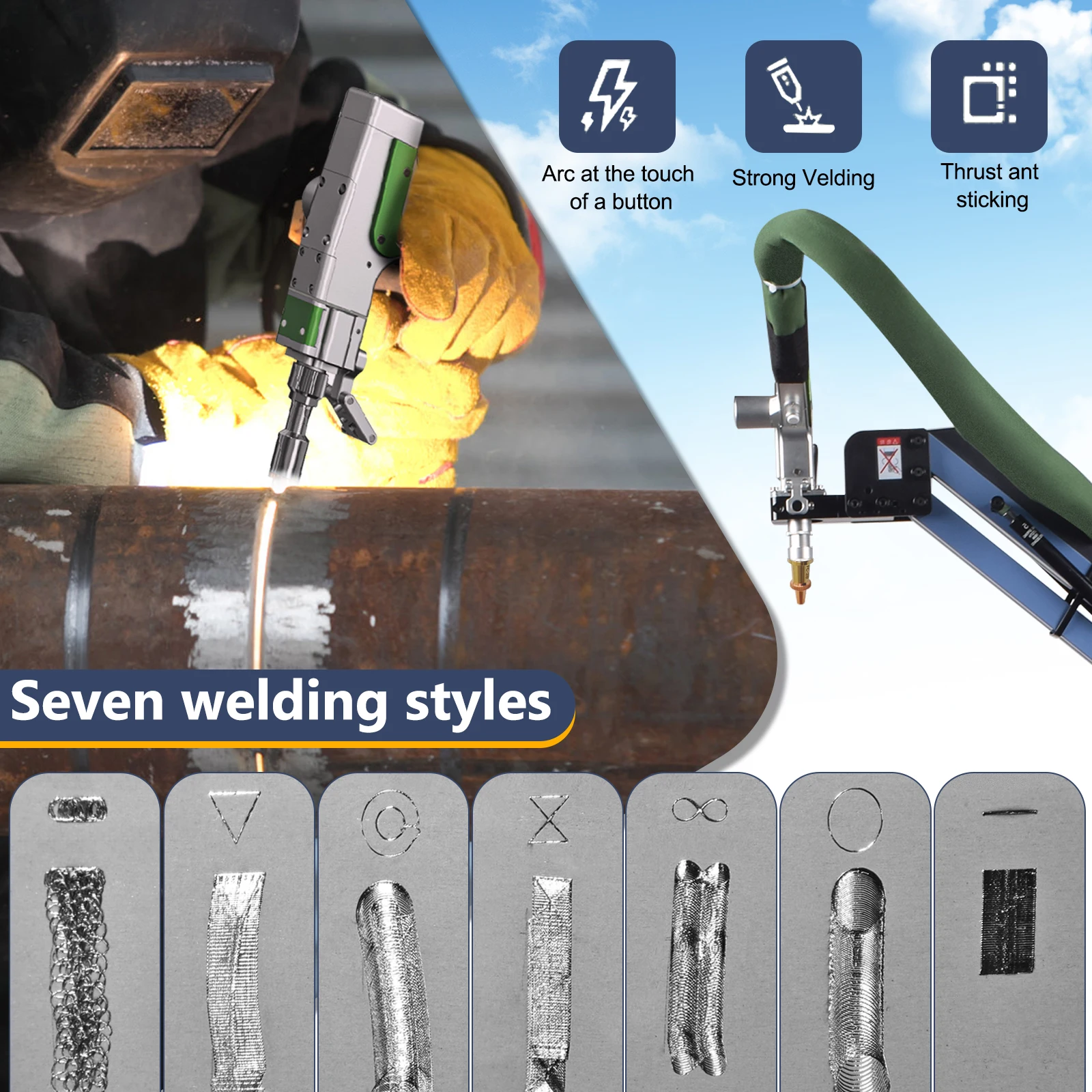 5-in-1-Multifunktions-Faserlaserschweißen, Schneiden, Reinigungsmaschine, Handbatterie, Schweißer, Wasserkühlung für alle Metalle – Detail 4